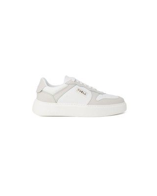 FURLA FURLA LACE-UP LEATHER SNEAKERS - GREY -SIZE 41