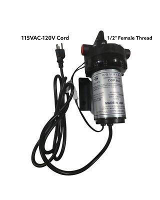 Aquatec 5513-1E12-J586 Pump 3.5 Gpm, 1/2 FPT, 115VAC With 120v Cord