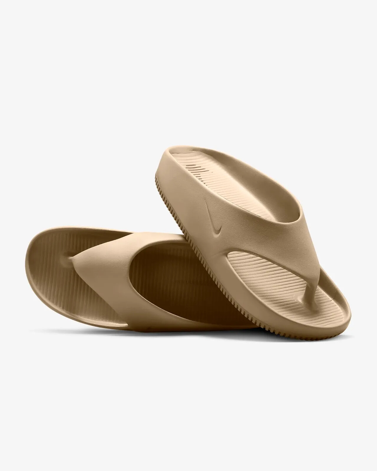 New Nike Calm Flip Flop Slides - Khaki (FD4119-200) | eBay