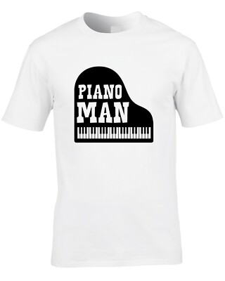 Piano Man Men's T-Shirt Gift Music Pianist Joke Pun Player Funny Teacher Band