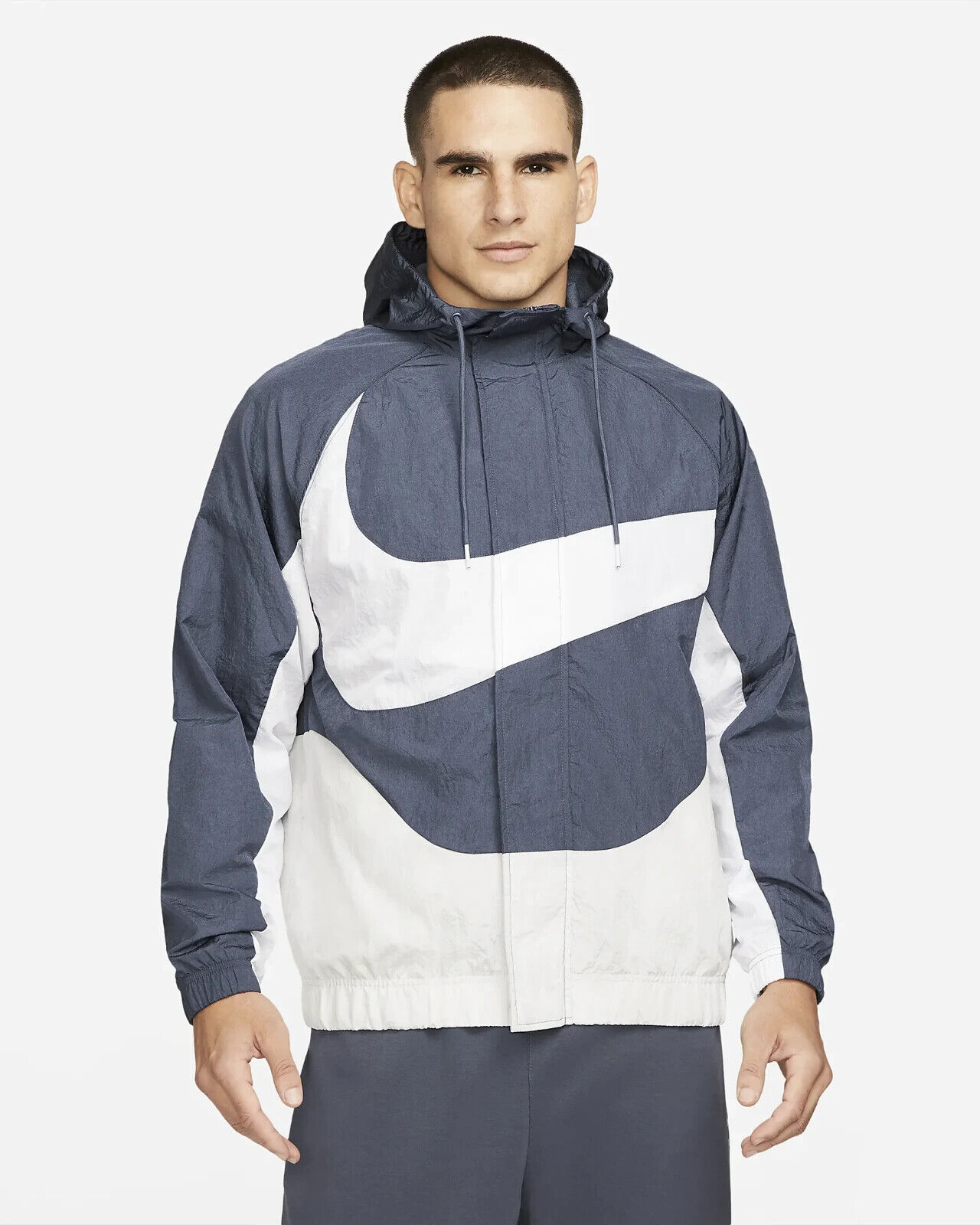 Nike Size S Sportswear Men's Big Swoosh Woven Lined Jacket Nike Size S Sportswear Men's Big Swoosh Woven Lined Jacket