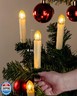 Homemory 10 PCS LED Window Candles with Remote Timer, Battery Operated Flameless Taper Christmas Candles Light with Clips/Suction Cups, Flickering Warm White Light, Dia 0.7''x H 4''