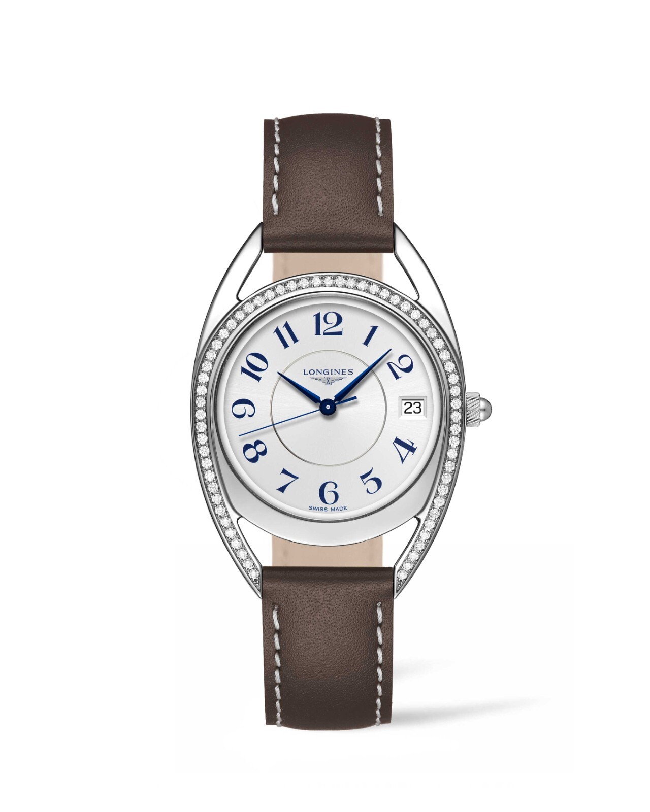 Pre-owned Longines L6.138.0.73.2 : Equestrian Horseshoe 34 Diamond / White