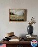 SHENIFY Vintage Landscape Framed Canvas Wall Art Grassland Classic Painting Farmhouse Kitchen Office Decor - 8x10in Natural Framed