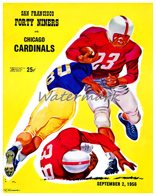 1956 San Francisco 49ers Chicago Cardinals Game Program REPRINT 8 x 10 Photo 