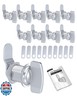 Naissian RV Thumb Cam Lock,Keyless Thumb Twist Operated, for Boat, RV Storage Compartment Baggage Door, Outdoor Shower Lock Latch,1-1/8 Inch, Pack of 10