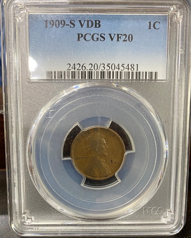 1909-S VDB Lincoln Cent PCGS VF-20  *