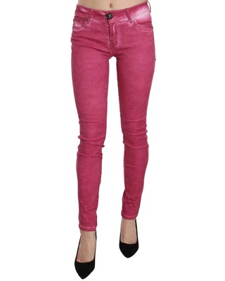 Pre-owned Dolce & Gabbana Wunderschone Skinny-hose Mit Mittlerer Taille - Pants - Pink In Rosa
