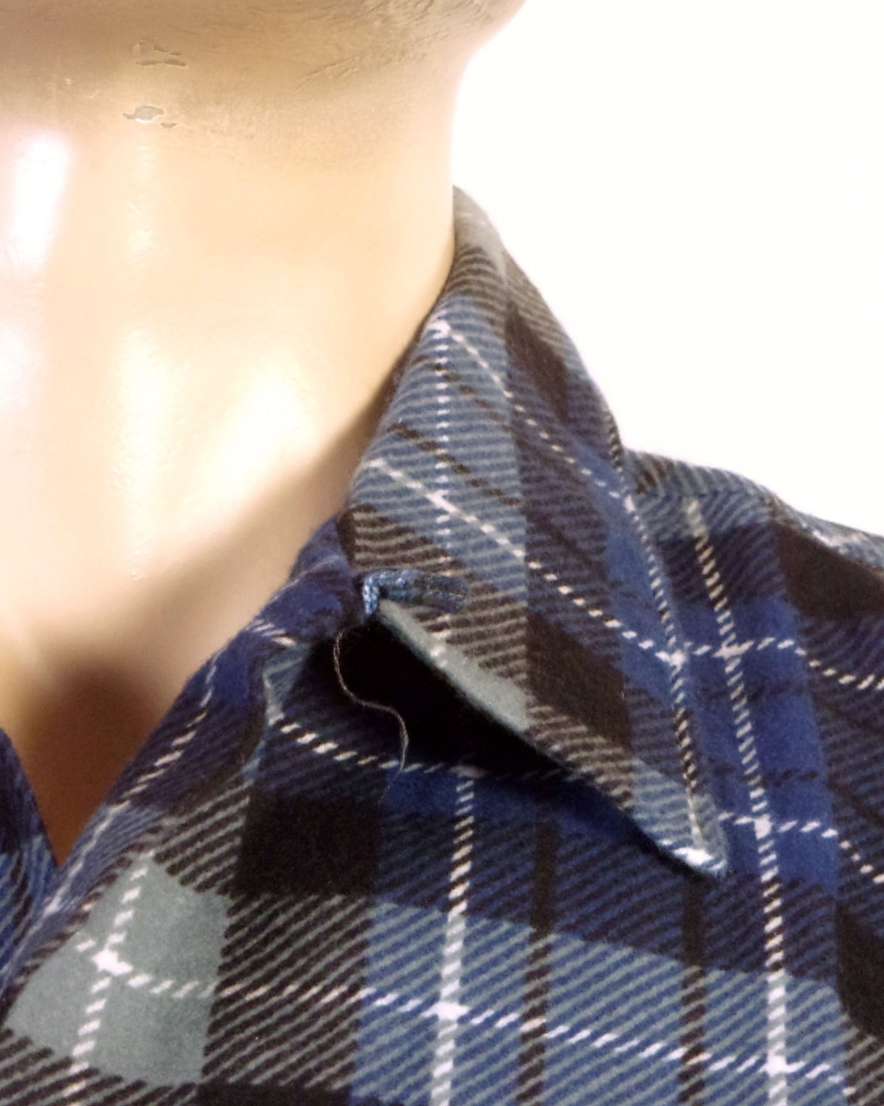 vtg 50s rare NOS NWOT Dan River Randolph Flannel Shirt Loop Collar Rockabilly L