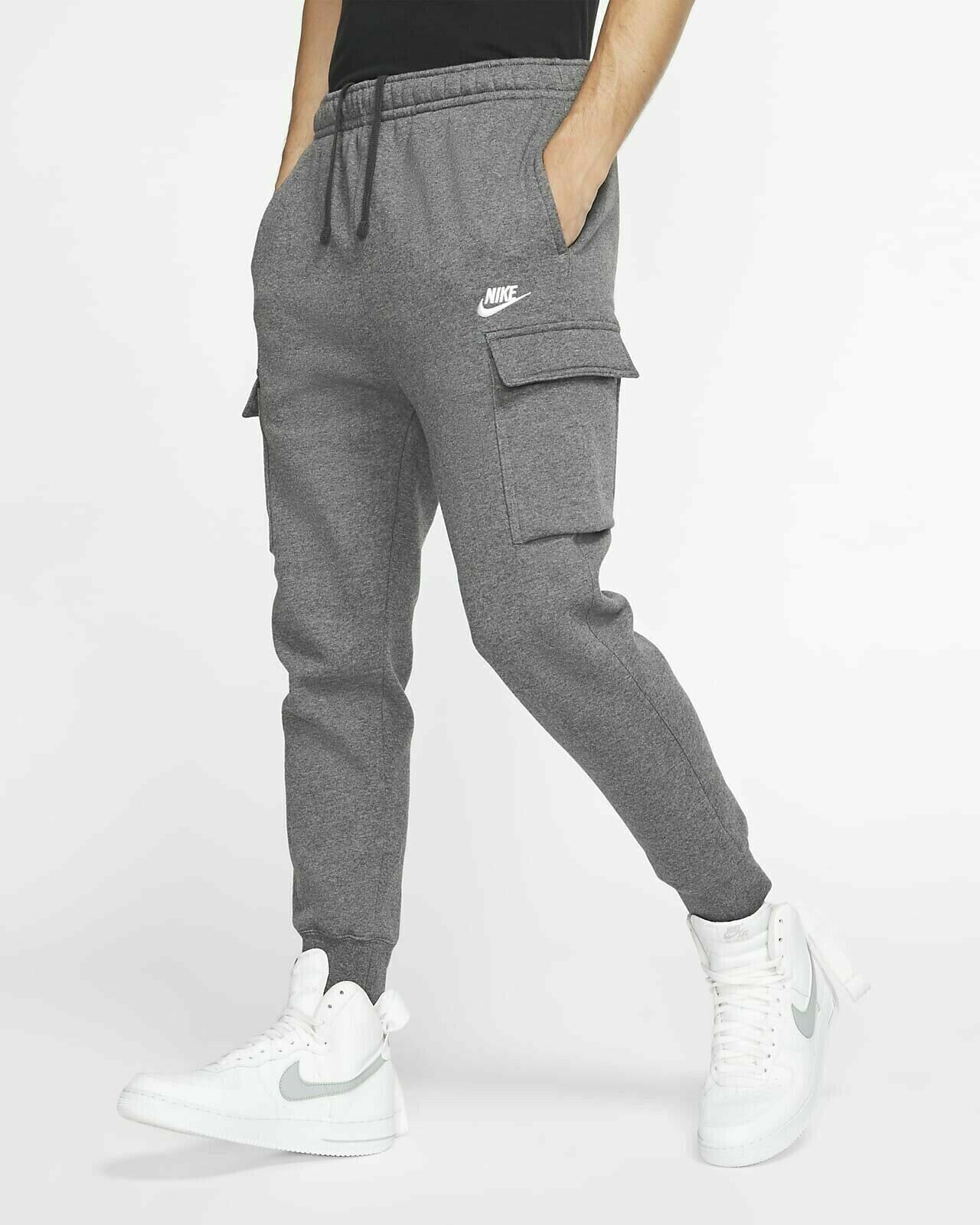 Nike Sportswear Club Fleece Cargo Pants Charcoal Heather CD3129-071 Mens s  xxl: купить с доставкой из США, цена 6 262 руб - (155316426349)