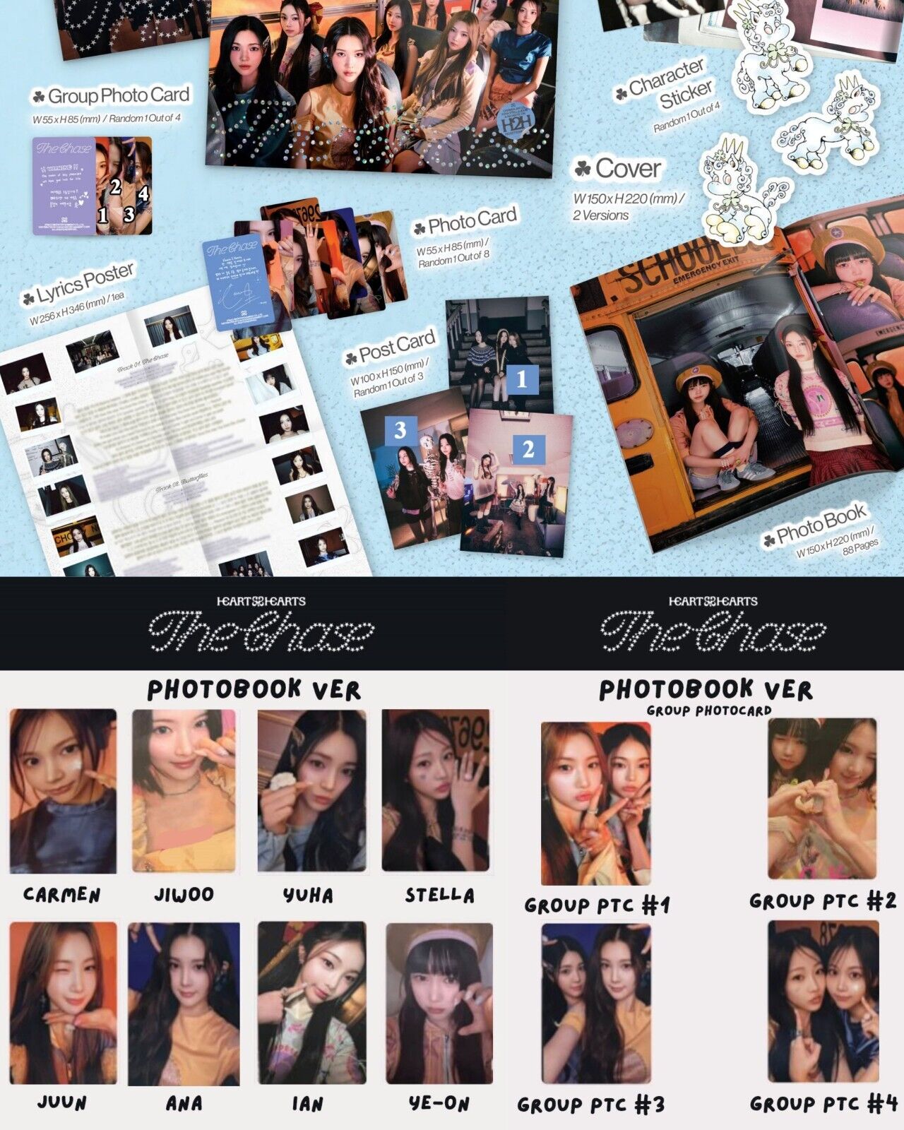 Hearts2Hearts H2H x The Chase Album Photobook Ver 1st Single Hearts2Hearts H2H x The Chase Album Photobook Ver 1st Single