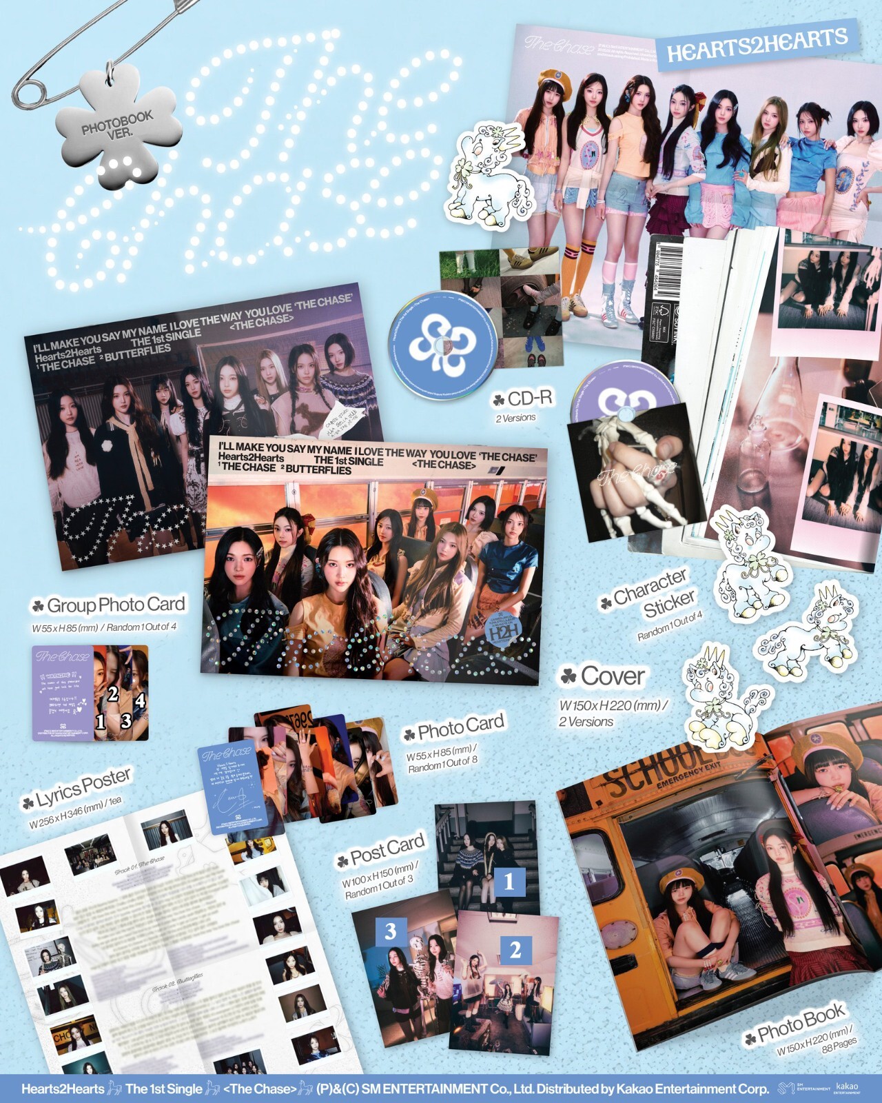 Hearts2Hearts H2H x The Chase Album Photobook Ver 1st Single