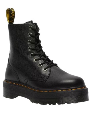 Pre-owned Dr. Martens Boots  Jadon ||| Black Pisa Woman Leather Black