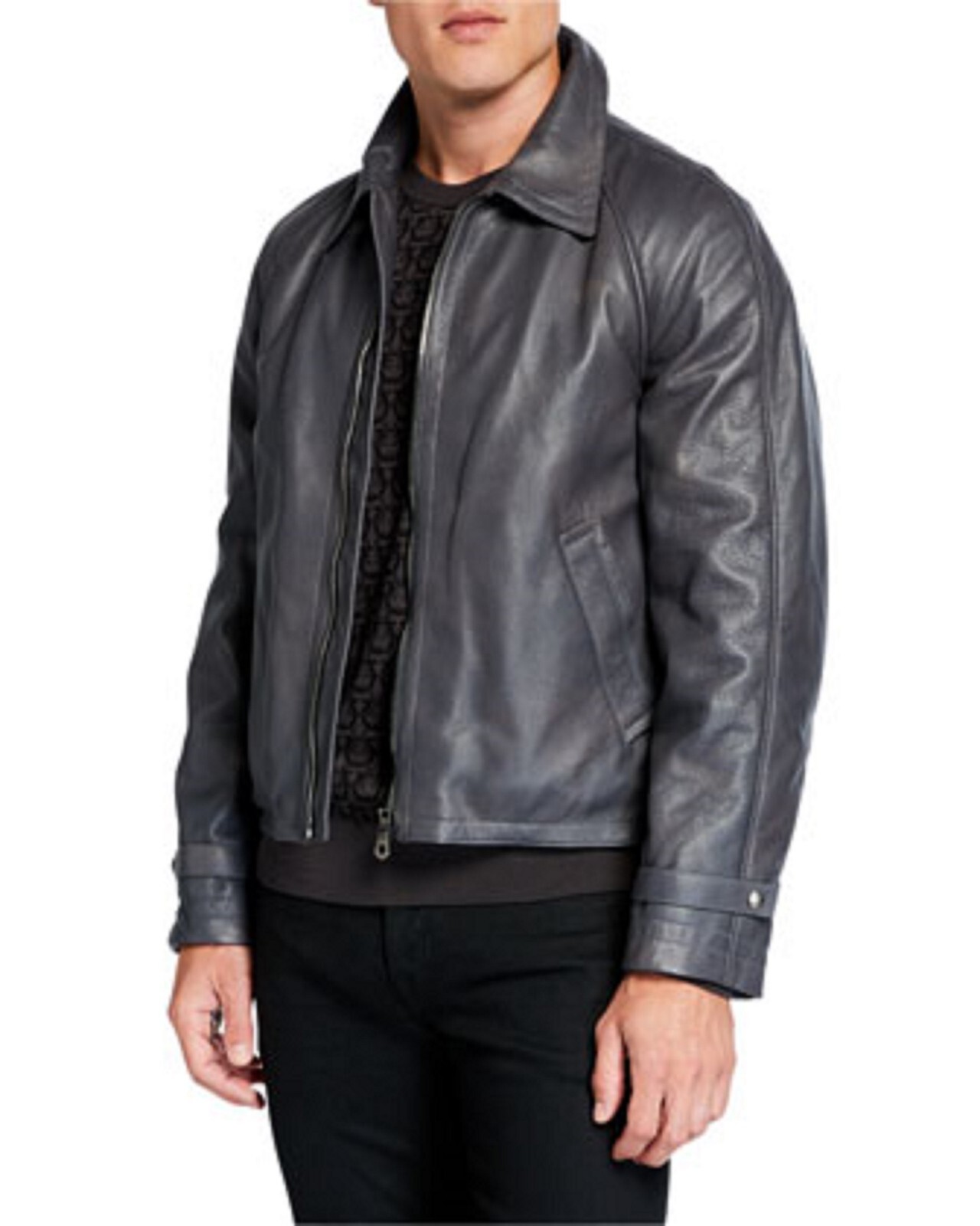 NWT SALVATORE FERRAGAMO Men's Deerskin Leather Jacket Retail NWT SALVATORE FERRAGAMO Men's Deerskin Leather Jacket Retail