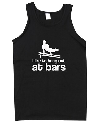 Hang Out At Bars Men's Sleeveless Vest Funny Gymnast Gymnastics Sport Tank Top 