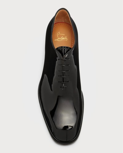 【関税&送料込】Christian Louboutin Nero Rosso Pelle Di Vite Chickito - Derbies - Patent leather - Black - Men