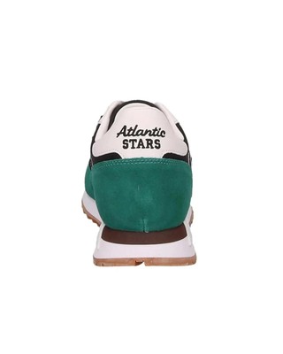 Pre-owned Atlantic Stars Low Shoes Dracoc Trainers Textile And Suede Black/green Man