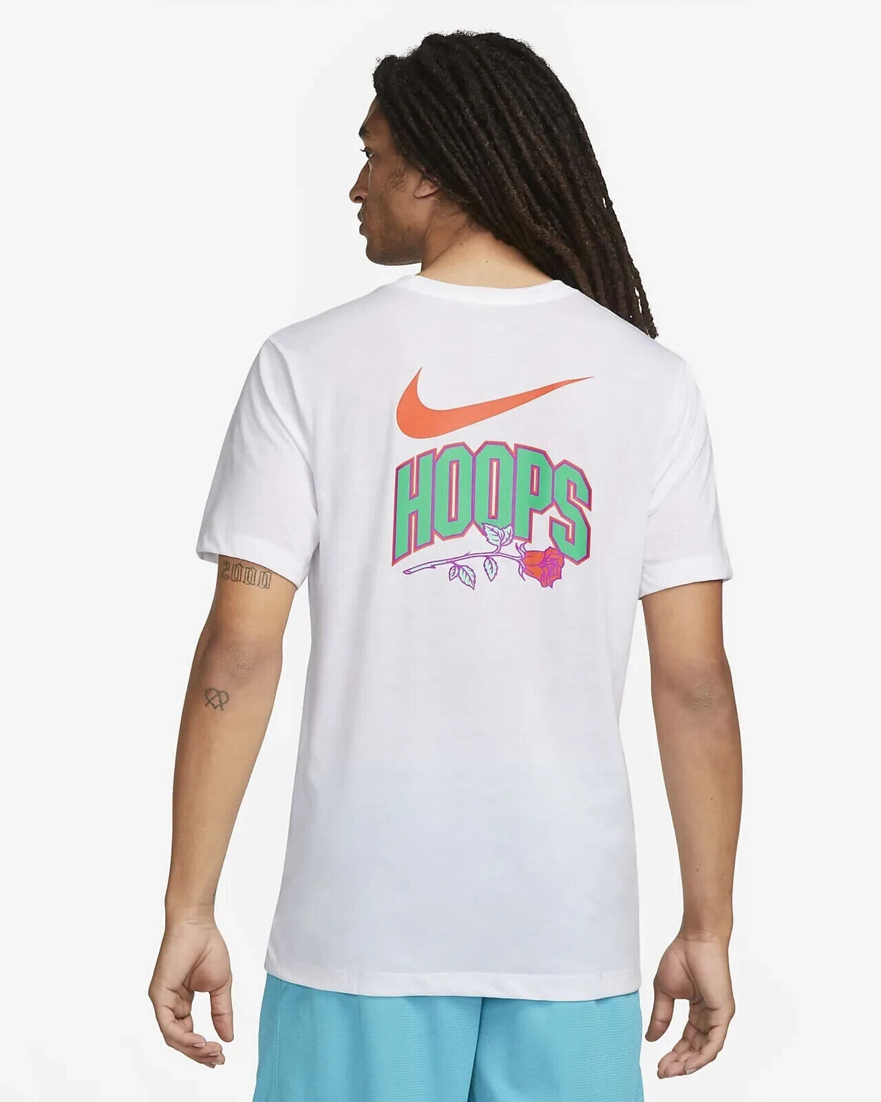 NWT Nike Men's XXL-Tall Basketball White Shirt HOOPS Rose NWT Nike Men's XXL-Tall Basketball White Shirt HOOPS Rose