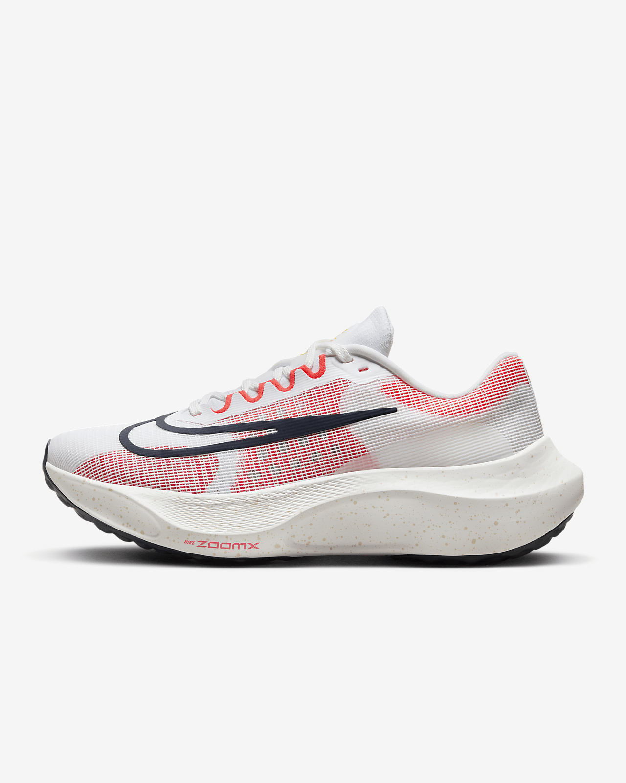 

NIKE Zoom Fly 5 DM8968-100 Белый / Ярко-малиновый / Светло-коричневое дерево, White / bright crimson / light orewood brown / obsidian, Nike Zoom Fly