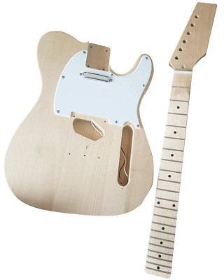 DIY TL Style Electric Guitar Kits Basswood Body maple neck & maple fingerboard  