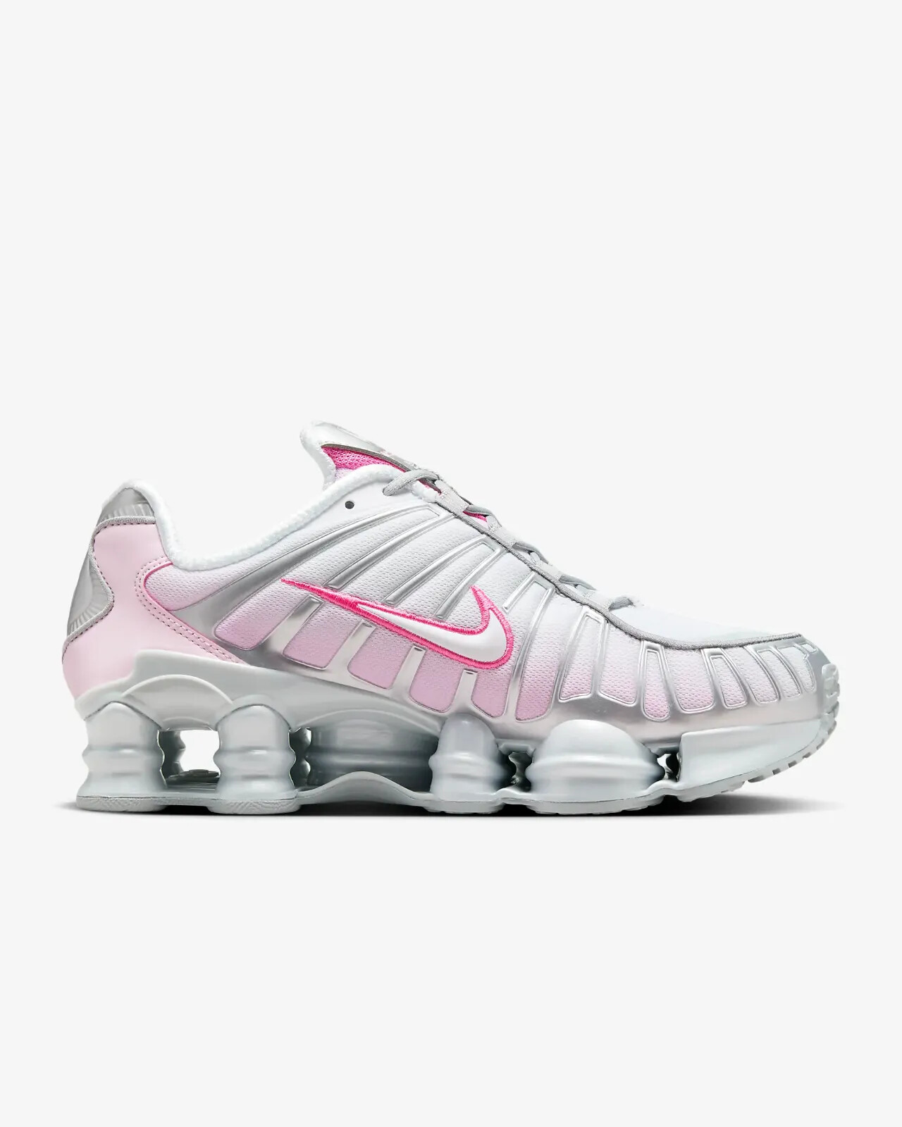 Pre-owned Nike Women's Shox Tl Shoes - Metallic Platinum/ Pink Foam (hv2520-001) In Silver