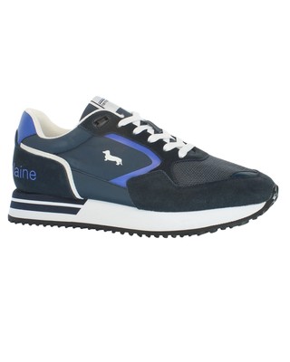 Pre-owned Harmont & Blaine Harmont&blaine Low Shoes 241.050 Camoscio Casual Trainers Textile And Suede In Blue