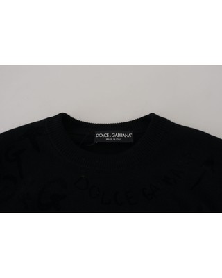DOLCE & GABBANA DOLCE & GABBANA PULLOVER MIT RUNDHALSAUSSCHNITT AUS WOLLE MIT LOGOMUSTER -