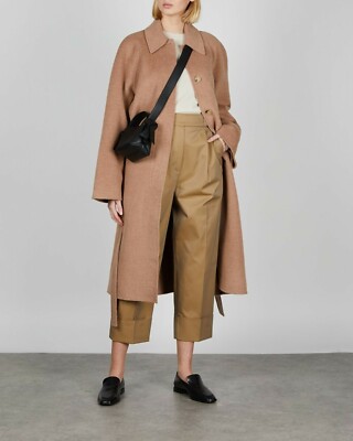 $1150 Acne Studios Camel Melange Belted Coat 36 Orea Double