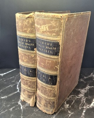 Antique, rare books, Public Health Reports by John Simon, 1887, good condition