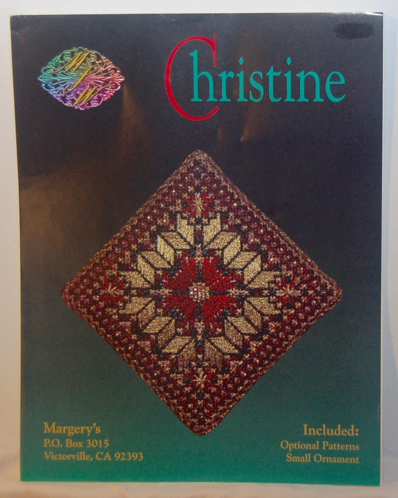 Needlepoint Canvas Pattern Margery Williams Christine ornament & canvas