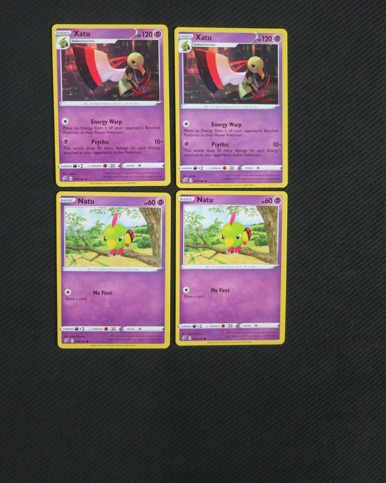 2x Xatu 077/192 Natu 076/192 Rebel Clash Pokemon TCG Card | eBay