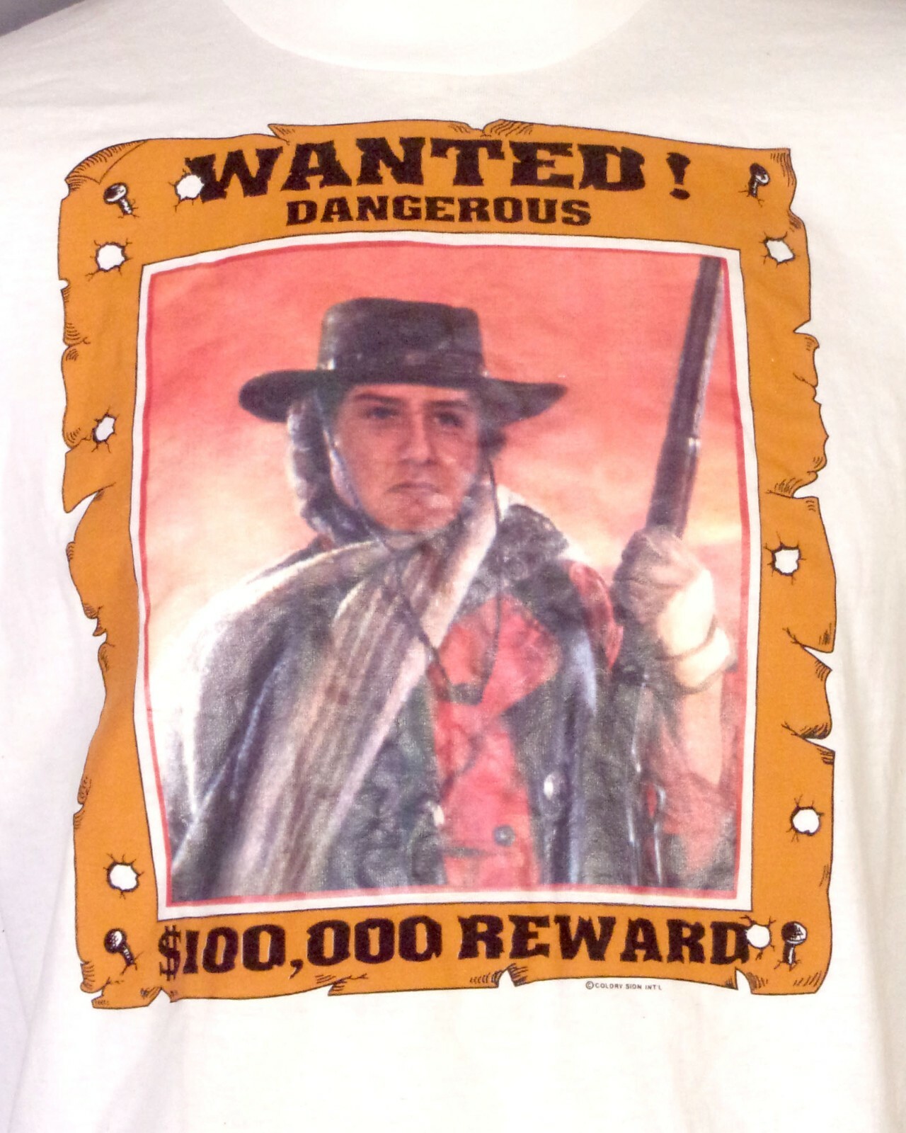 vintage 80s 90s single stitch Wanted Dangerous Cowboy Real