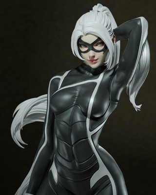 Black Cat - Unpainted | Unassembled 3D printed Resin Model Kit by CA3D Studios