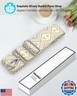 GINJKGO Silvery Purse Straps Replacement - Guitar Strap for Bags, Wide Shoulder Strap for Handbag, Beige Jacquard Geometric