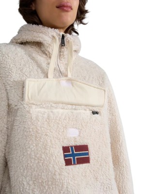 Pre-owned Napapijri Sweatshirt  Hoodie Man Polyester Cream In White