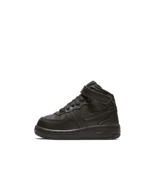 

Nike Air Force 1 Mid Black/Black для малышей (314197 004)