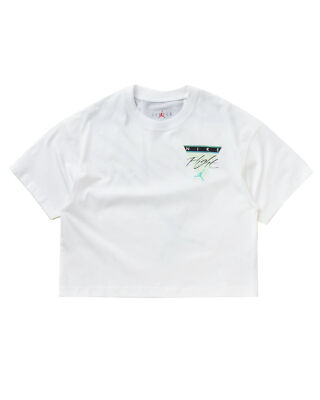 Женская футболка Jordan White Essential Flight с графическим рисунком