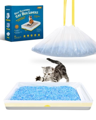 45 Count Litter Box Liners, Pet* Scoopfree Self-Cleaning Box Liners, Automati...