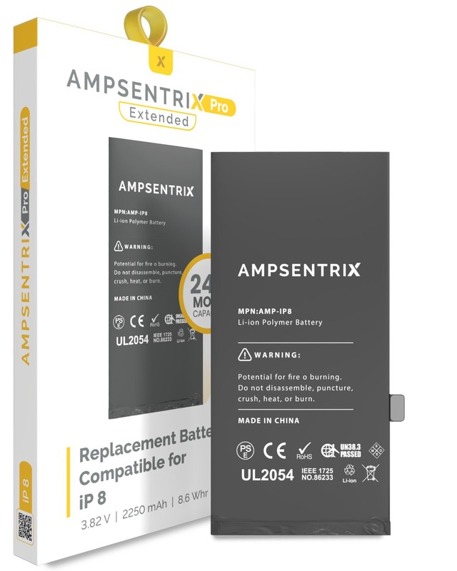 Battery Replacement IPhone 8 AmpSentrix Premium Quality More Battery Life