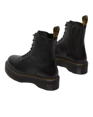 Pre-owned Dr. Martens Boots  Jadon ||| Black Pisa Woman Leather Black
