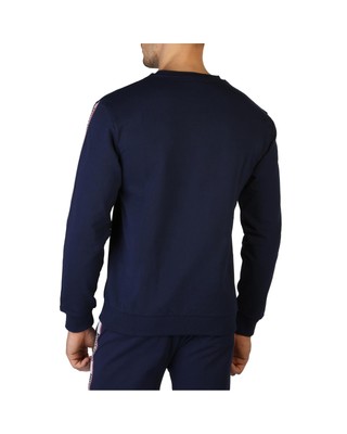 Pre-owned Moschino Solid Colour Long Sleeve Round Neck Sweatshirt - Sweatshirts & In Blau