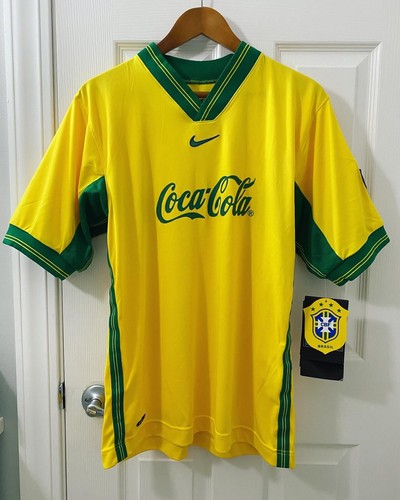 90s NIKE ブラジル代表 ピステ ナイロン coca-cola Men's Nike Brazil National Soccer Team CocaCola Vintage