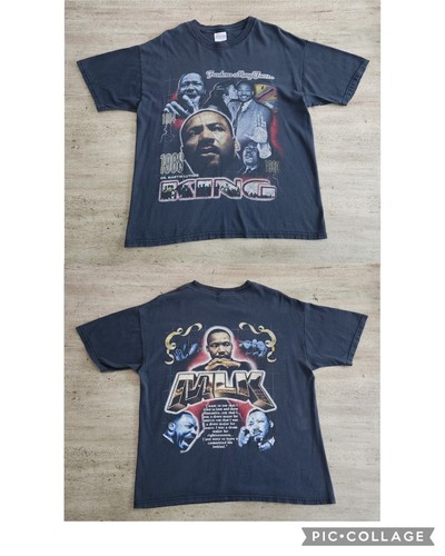 【史上最も激安】 King Luther Martin 00s Vintage MLK Double L T-shirt Tee Rap ミュージシャン