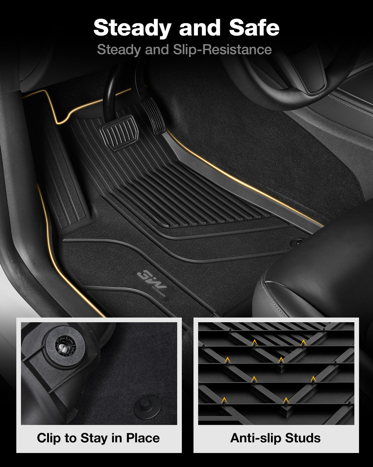 3W Floor Mats & Cargo Liner For Volvo XC60 2018-2025 (Not Fit Hybrid) TPE Mats