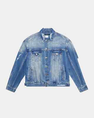 Ksubi Oh G Ekstatik Denim Jacket Size M Blue Ripped