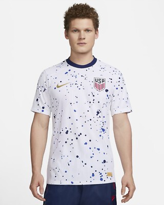 NEW Nike Men's USWNT 4 Star 2023 Stadium Home Soccer Jersey Stars White S $95