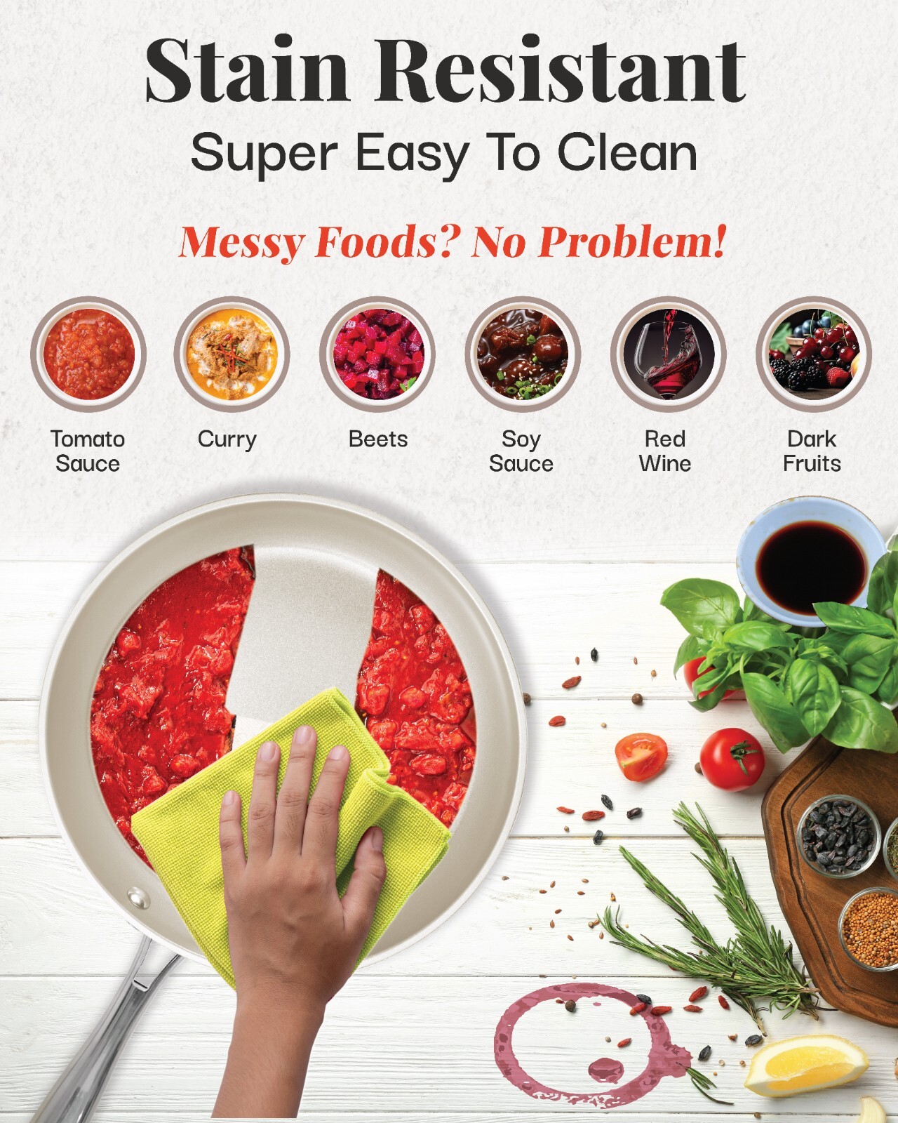 Gotham Steel Cream 12 pc Non Stick Ceramic Cookware Set with Stay Cool Handles