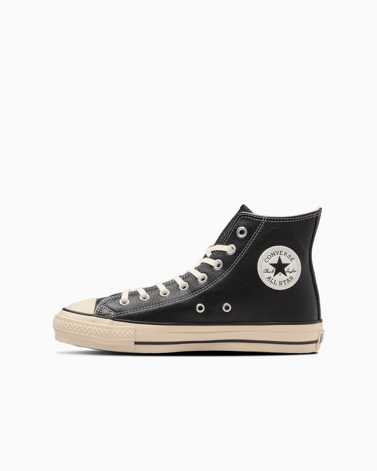 Pre-owned Converse Leather All Star J Hi Black Made In Japan 31312810 Men's Size