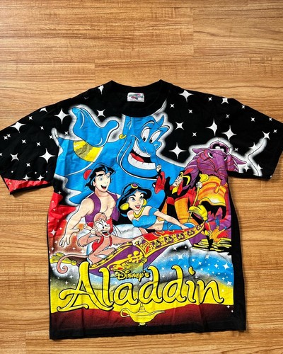 1*9様 Disney Aladdin 90s Tシャツ Vintage 90s Disney Aladdin Movie Promo T-shirt Size Medium