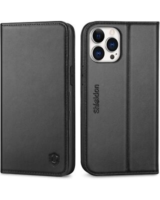 SHIELDON Case for iPhone 12 Pro Max 5G, Genuine Leather iPhone 12 Pro Max Wal...